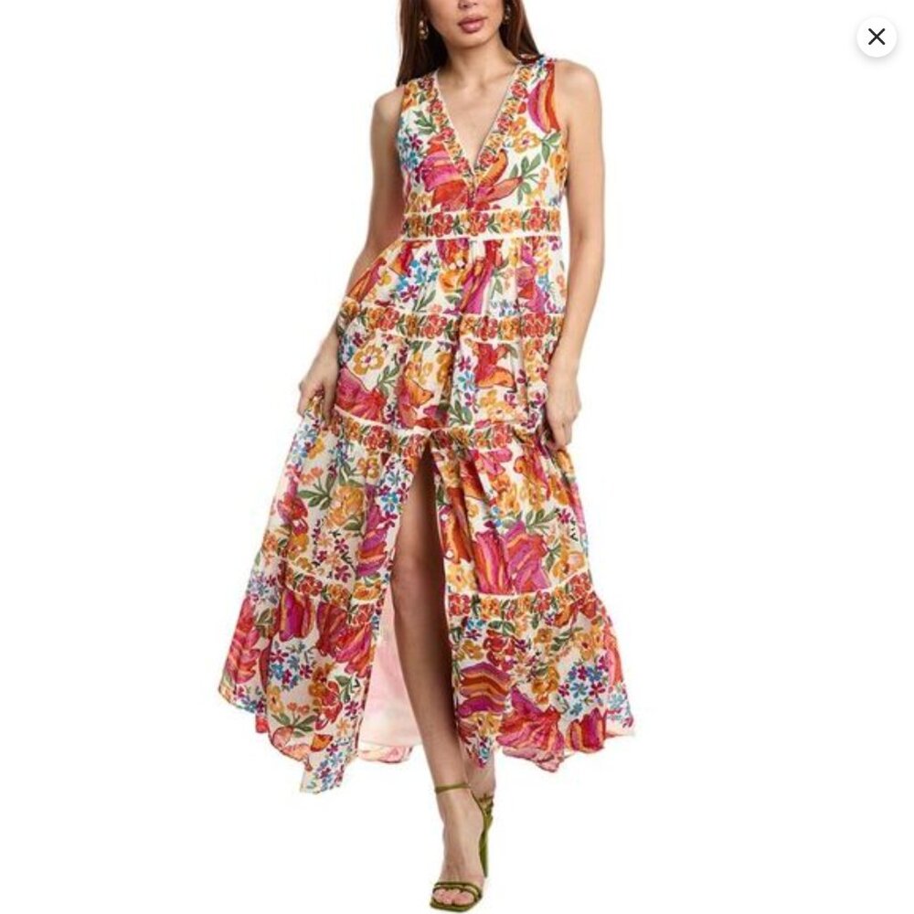 FARM Rio x Sézane Alamedee Maxi Dress, US 2 / FR 34, NWT 🇧🇷🇫🇷